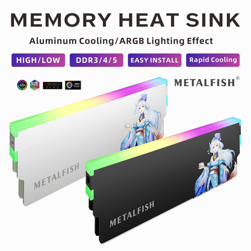 METALFISH DRAM 방열판 5V-3PIN ARG - Ddr4 8Gb 리뷰 및 가격
